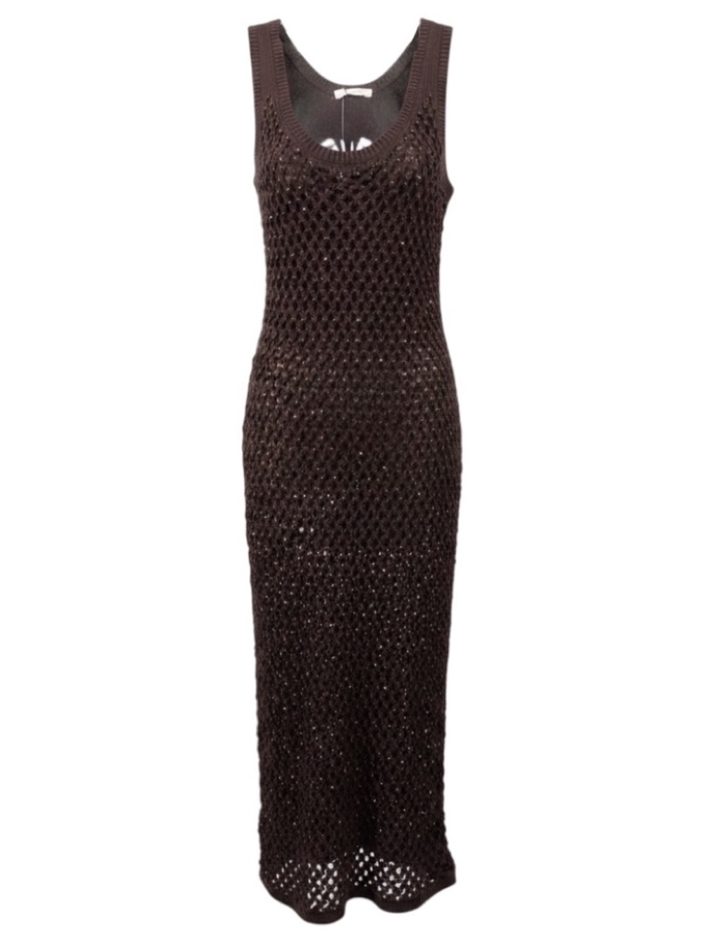 DIOTIMA BROWN NIGHTSHADE EMIN EMBELLISHED MIDI DRESS